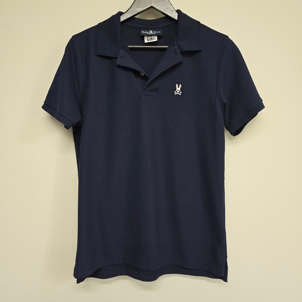 Psycho Bunny Polo Shirt Mens 4 Small Navy Blue Pima‎ Cotton Logo Preppy Classic